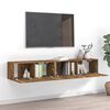 vidaXL 2 Piece TV Cabinet Set Smoked Oak Engineered Wood
