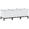 vidaXL Garden Planter with Wheels White 120 x 40 x 48 cm PP