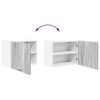 vidaXL Hanging Cabinet 2 pcs Grey Sonoma and White 50 x 31 x 40 cm
