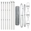 vidaXL Hexagonal Fence Ground Fix 10 x 0.5 m Galvanised Steel Silver