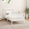 vidaXL Bed Frame without Mattress White Solid Wood Pine 100x200 cm