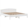 vidaXL Bookcase Bed without Mattress White 180x200 cm Super King Solid Wood Pine