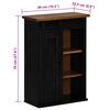 vidaXL Hanging Cabinet HALDEN with Sliding Door Black 49x22.5x70 cm Pine
