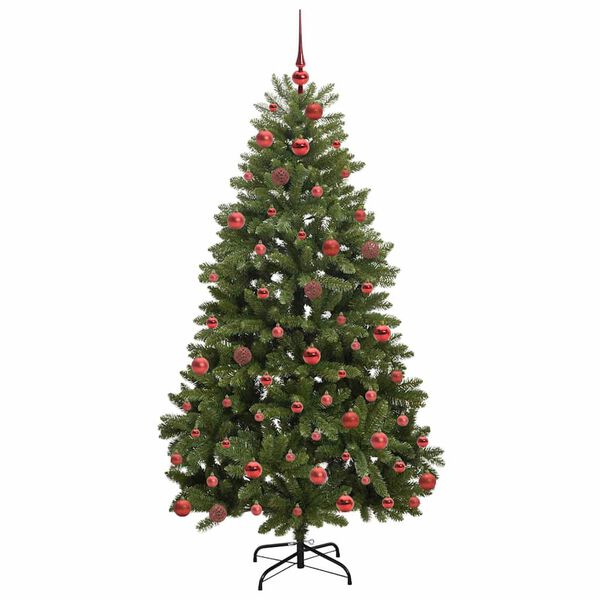 vidaXL Artificial Christmas Tree Green 180 cm PVC and Metal