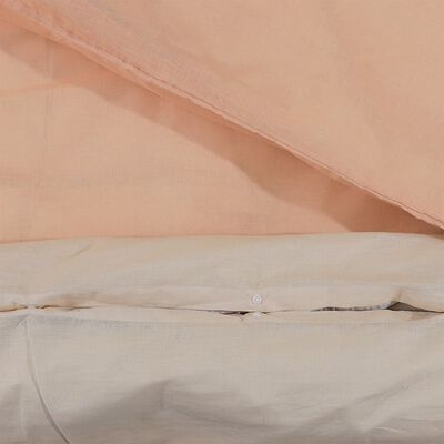 vidaXL Duvet Cover Set Pink 260x220 cm Cotton