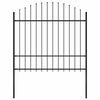 vidaXL Garden Fence "Woerden" with Spear Top Steel 170x175 cm Black