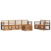 vidaXL Sofa Sets 7 pcs Natural Solid Acacia Wood