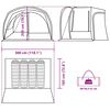 vidaXL Car Tent 4-Person Grey and Orange Waterproof