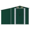 vidaXL Garden Shed Green 277x192.5x179 cm Galvanised Steel