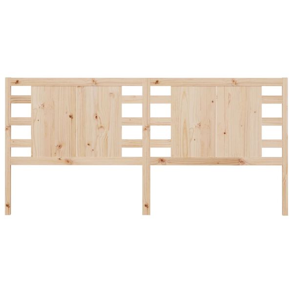 vidaXL Headboard 206x4x100 cm Solid Wood Pine