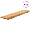 vidaXL Stair Treads 12 pcs Light Brown 120x30x2 cm Solid Wood Oak