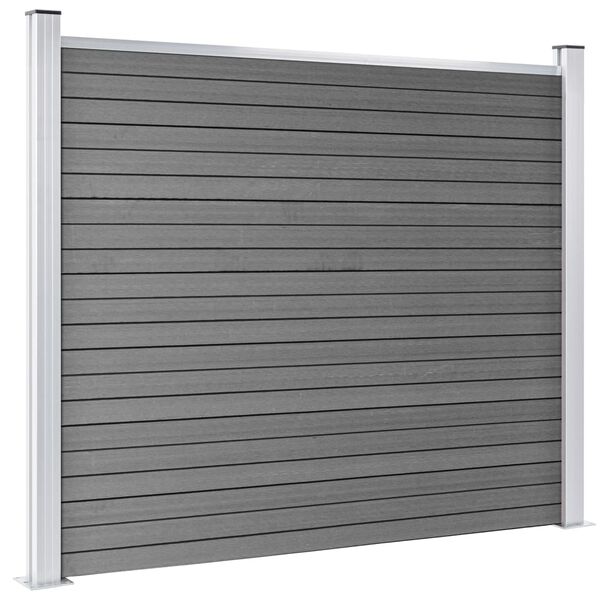 vidaXL Fence Panel Set WPC 699x146 cm Grey