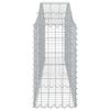 vidaXL Arched Gabion Baskets 3 pcs 200x30x60/80 cm Galvanised Iron