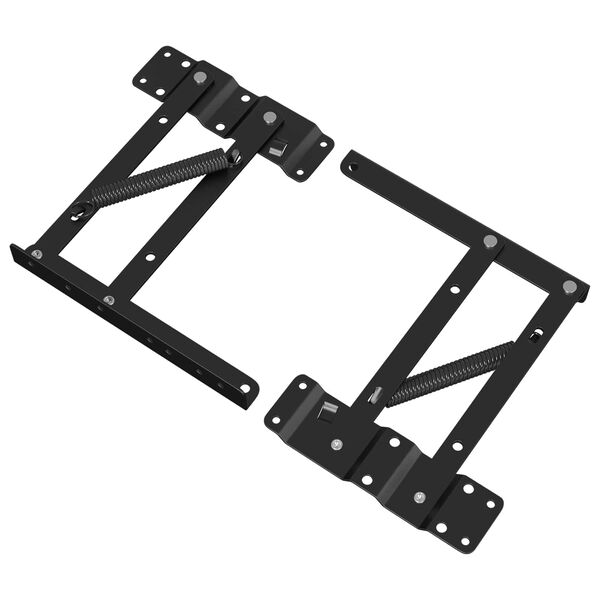 vidaXL Bed Lift Mechanism 2 pcs Black 340 x 95 x 40 mm Iron