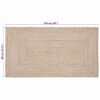 vidaXL Area Rugs Rectangular Natural and White 80 x 150 cm Jute