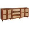 vidaXL Sideboard Set 3 pcs 180 x 33 x 75 cm Solid Mango Wood Brown