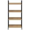 vidaXL 4-Layer Book Shelf Oak 60x27.6x124.5 cm Engineered Wood