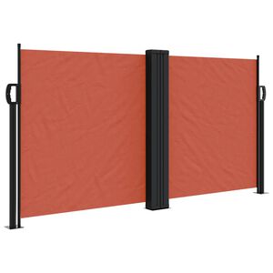 vidaXL Retractable Side Awning Terracotta 120x1200 cm