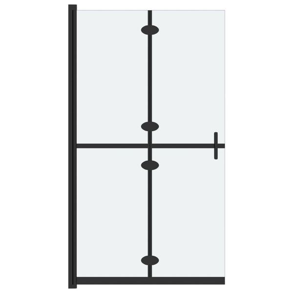 vidaXL Foldable Walk-in Shower Wall Frosted ESG Glass 80x190 cm