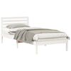 vidaXL Bed Frame with Headboard White 80 x 220 cm Solid Pine Wood