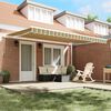 vidaXL Awning Striped Green and yellow 4.5 x 3 m Polyester and metal