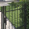vidaXL Fence Gate Single Door with Spike Top Steel 1x1.5 m Black
