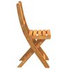 vidaXL Garden Chair Folding 2 pcs Oil Natural 40 x 42 x 85 cm