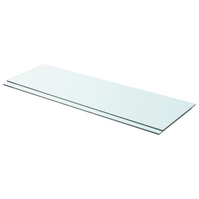 vidaXL Shelves 2 pcs Panel Glass Clear 90x30 cm