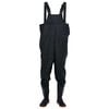 vidaXL Chest Waders with Boots Black Size 44
