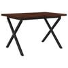 vidaXL Live Edge Dining Table 120 x 70 x 75 cm Solid Acacia Wood