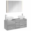 vidaXL Bathroom Furniture Set 4 pcs Grey Sonoma