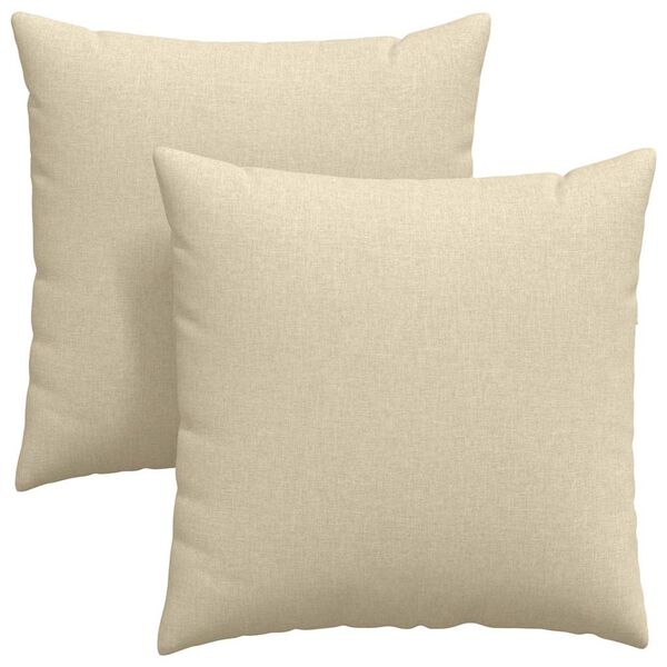 vidaXL Sofa Pillows 2 pcs Cream 80 x 80 cm Fabric