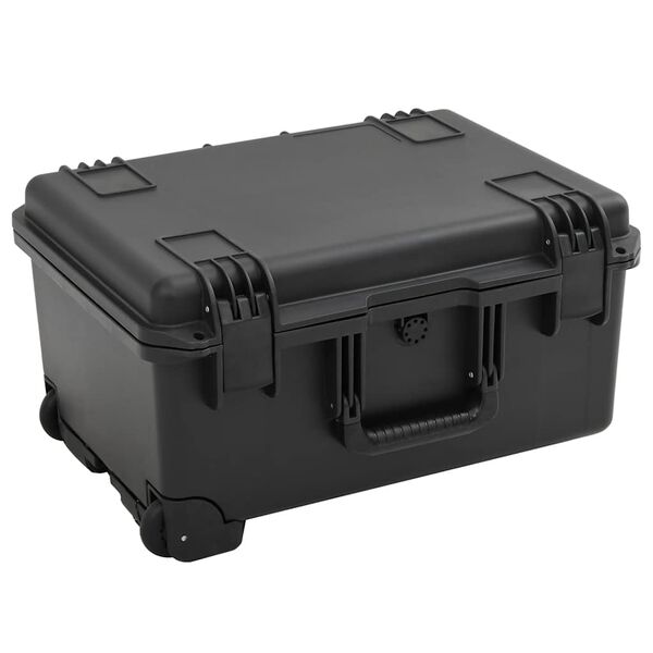 vidaXL Portable Flight Case Black 54x41.5x29 cm PP