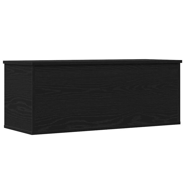 vidaXL Storage Box Black Oak 90 x 35 x 35 cm Engineered Wood