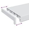 vidaXL Window Sill White 100 x 25 x 4.5 cm PVC