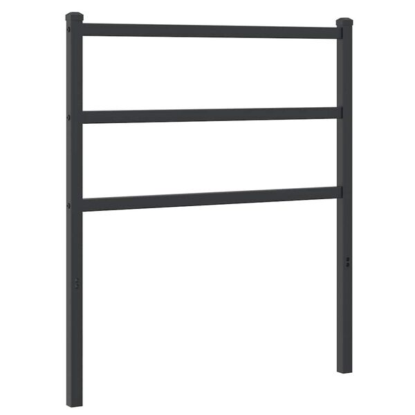vidaXL Metal Replace Headboard Black 75 cm