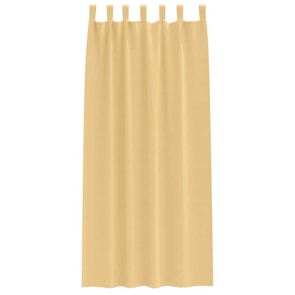 vidaXL Blackout Curtains with Rings 2 pcs Beige 245 x 140 cm Polyester