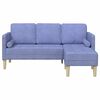 vidaXL Sofa Set with Cushion Jeans Blue 173 x 131 x 67 cm Polyester