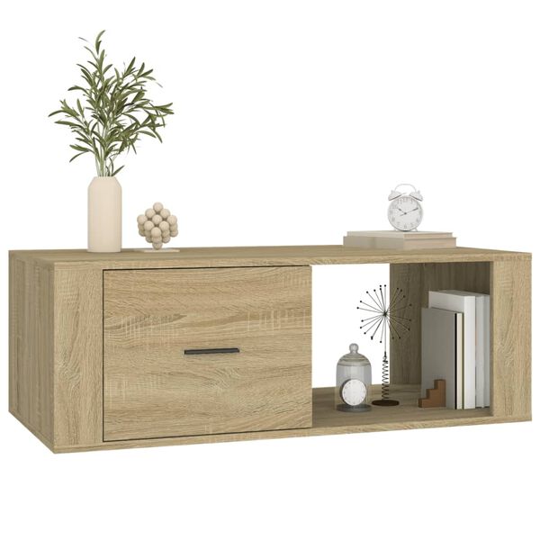 vidaXL Coffee Table Sonoma Oak 100x50.5x35 cm Engineered Wood