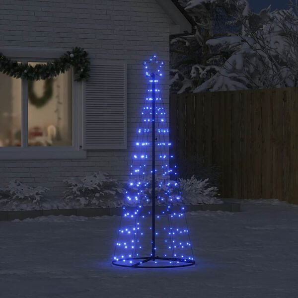 vidaXL LED Christmas Tree 200 LEDs Blue 180 cm