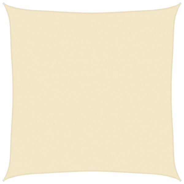 vidaXL Sunshade Sail 160 g/m² Cream 5x5 m HDPE