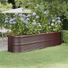 vidaXL Garden Raised Bed Galvanised Steel 296x80x68 cm Brown