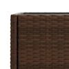 vidaXL Garden Planters with Shelf 2 pcs Brown 70x28x70 cm Poly Rattan