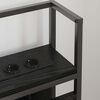 vidaXL Storage Headboard with Shelf Black oak 75 cm Engineered wood
