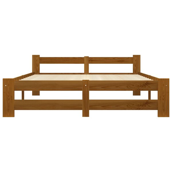 vidaXL Bed Frame without Mattress Honey Brown Solid Pine Wood 140x200cm