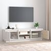 vidaXL TV Cabinet White 140x35x40 cm Solid Wood Pine