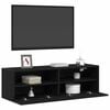 vidaXL TV Wall Cabinet Black Oak 100 x 30 x 30 cm Engineered Wood