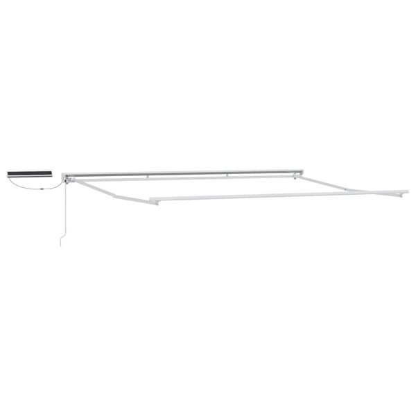vidaXL Electric Retractable Awning White 4 x 2 m