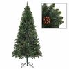 vidaXL Artificial Pre-lit Christmas Tree with Ball Set&Pine Cones 180 cm