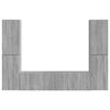 vidaXL TV Cabinet Set 6 pcs Grey Sonoma Engineered Wood